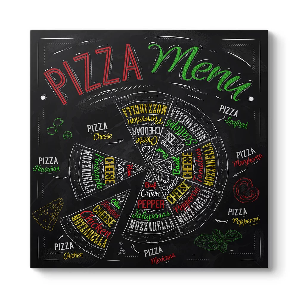 Pizza Menü Tablosu - Model 3